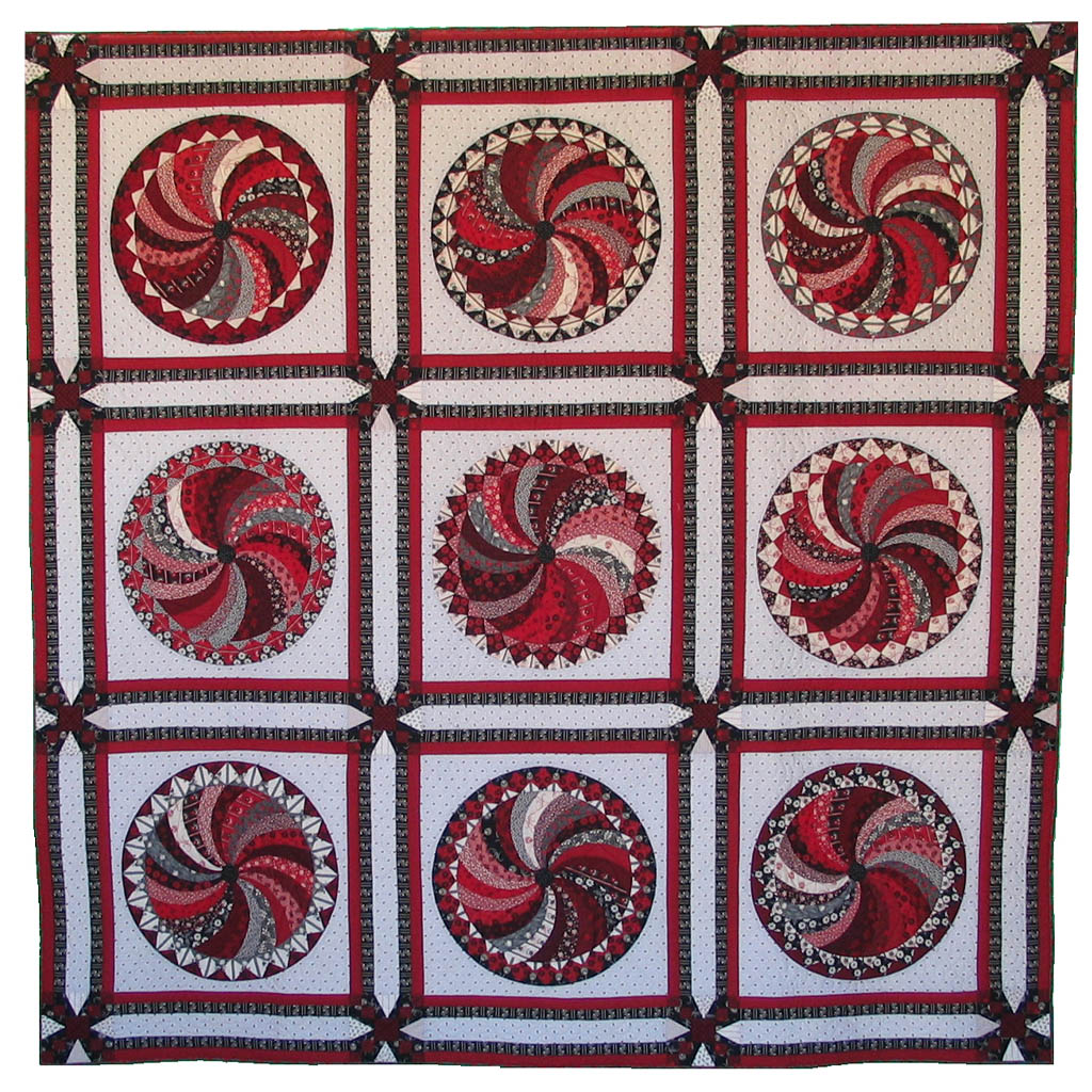 Whirling Twirling - Traditional Quilt Design - Copyright Margaret McDonald