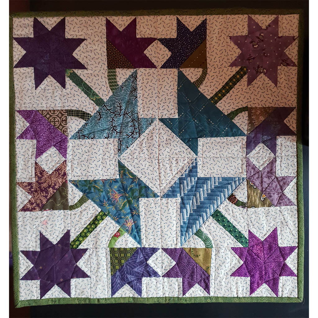 Chocolate Lily - Miniature/Small Quilts - Copyright Margaret McDonald